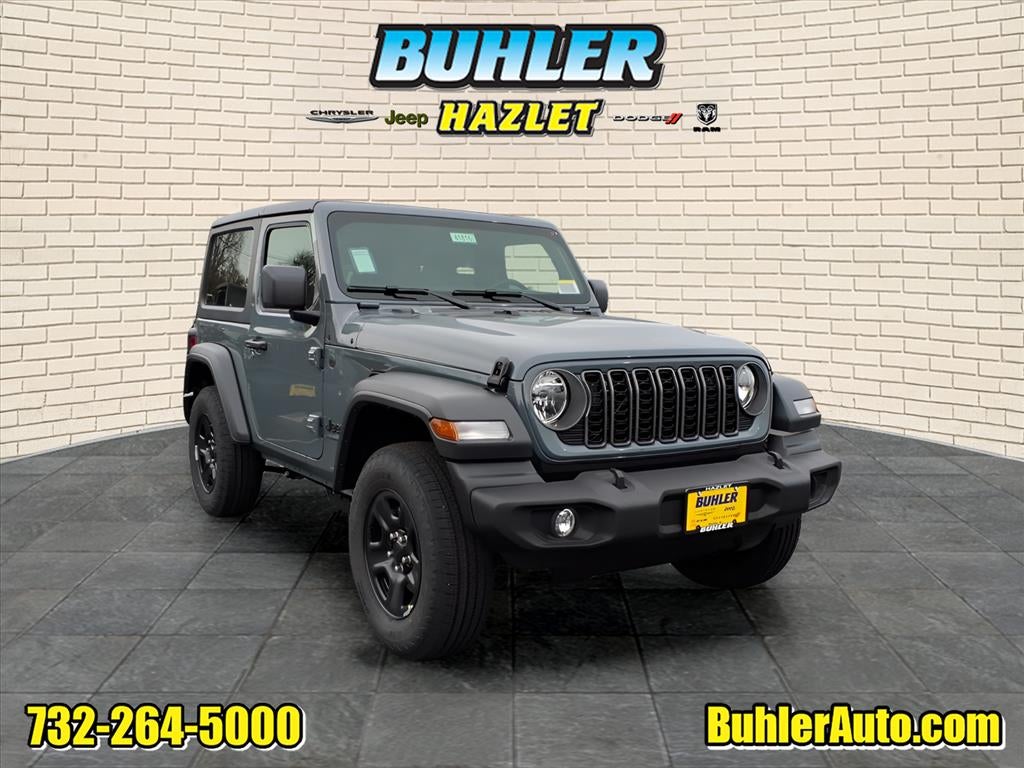 2026 Jeep Wrangler WRANGLER 2-DOOR SPORT in Anvil Clear-Coat Exterior Paint — front three-quarter view