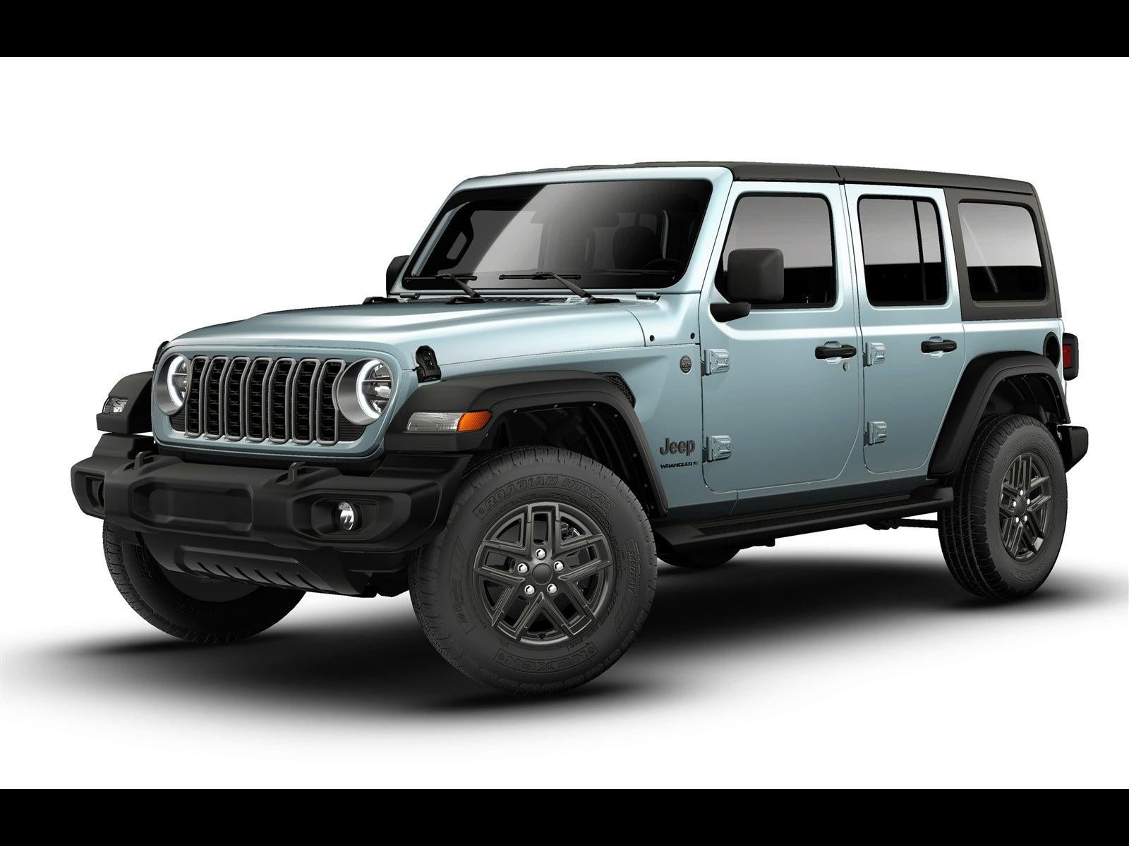 2026 Jeep Wrangler WRANGLER 4-DOOR SPORT S in Earl Clearcoat — front three-quarter view