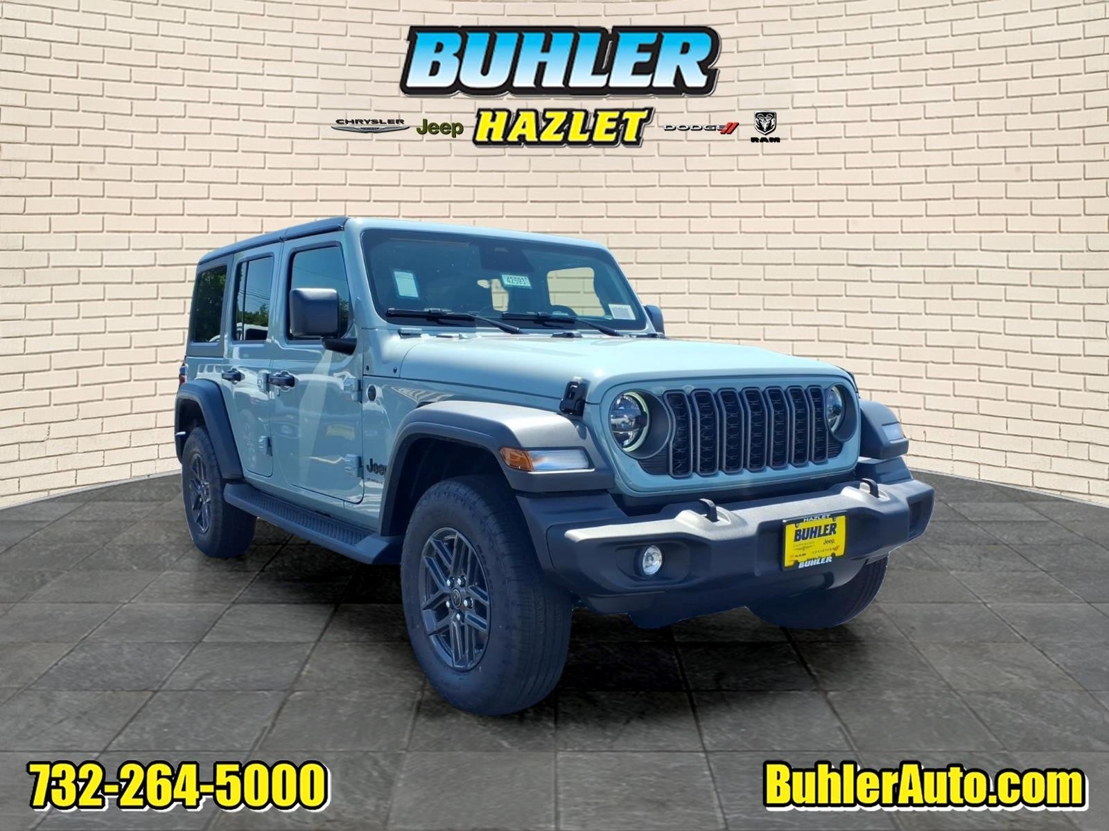 2026 Jeep Wrangler WRANGLER 4-DOOR SPORT S in Earl Clearcoat — front three-quarter view