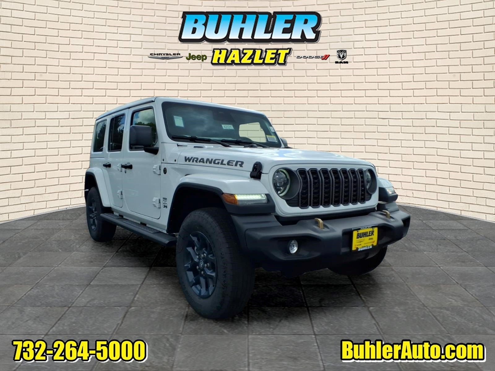 2026 Jeep Wrangler WRANGLER 4-DOOR 85TH ANNIVERSARY EDITION in Bright White Clear-Coat Exterior Paint — front three-quarter view