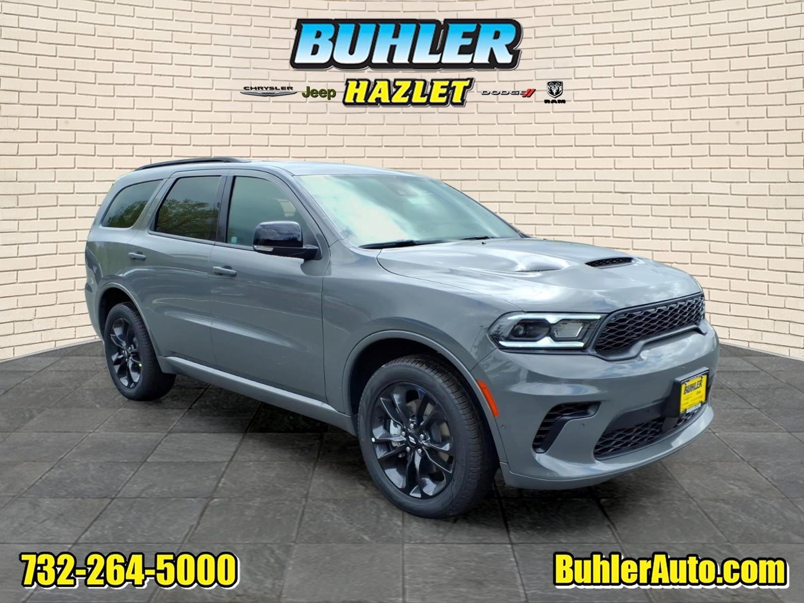 2026 Dodge Durango DURANGO GT PLUS AWD in Destroyer Gray Clear-Coat Exterior Paint — front three-quarter view