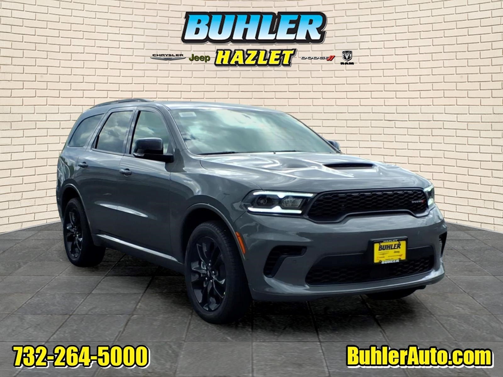 2026 Dodge Durango DURANGO GT PLUS AWD in Destroyer Gray Clear-Coat Exterior Paint — front three-quarter view