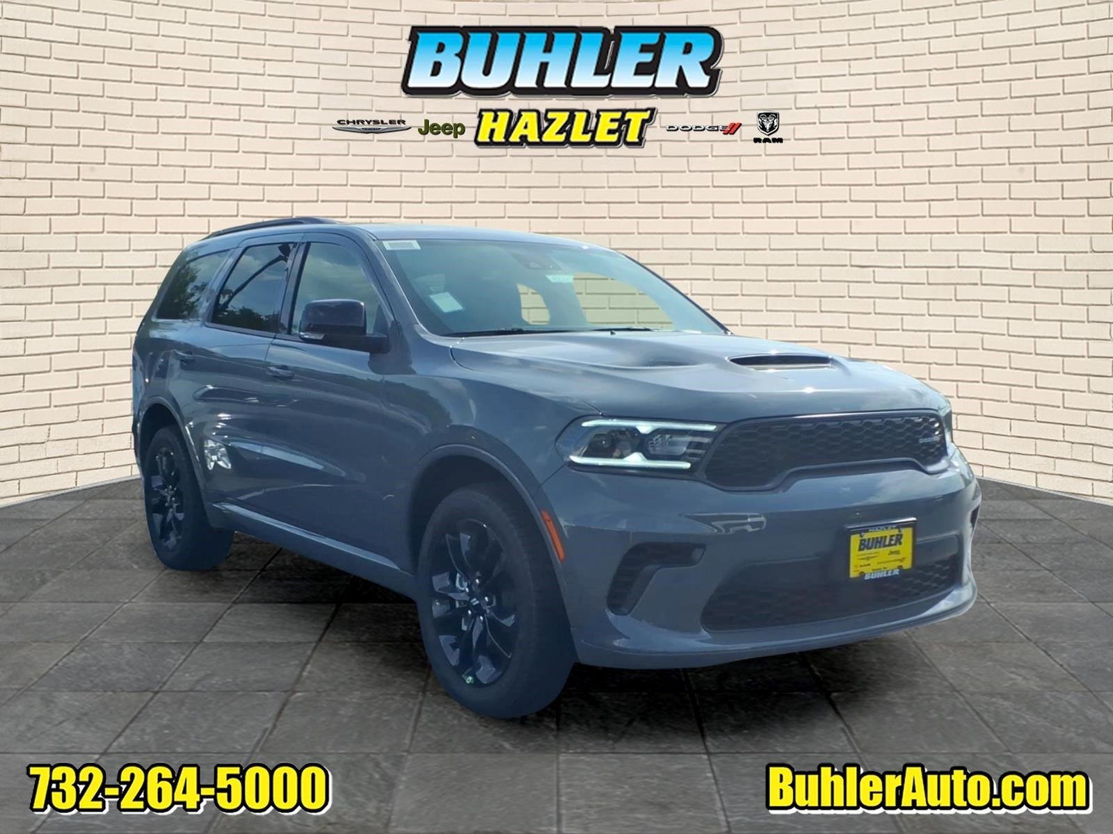 2026 Dodge Durango DURANGO GT PLUS AWD in Destroyer Gray Clear-Coat Exterior Paint — front three-quarter view