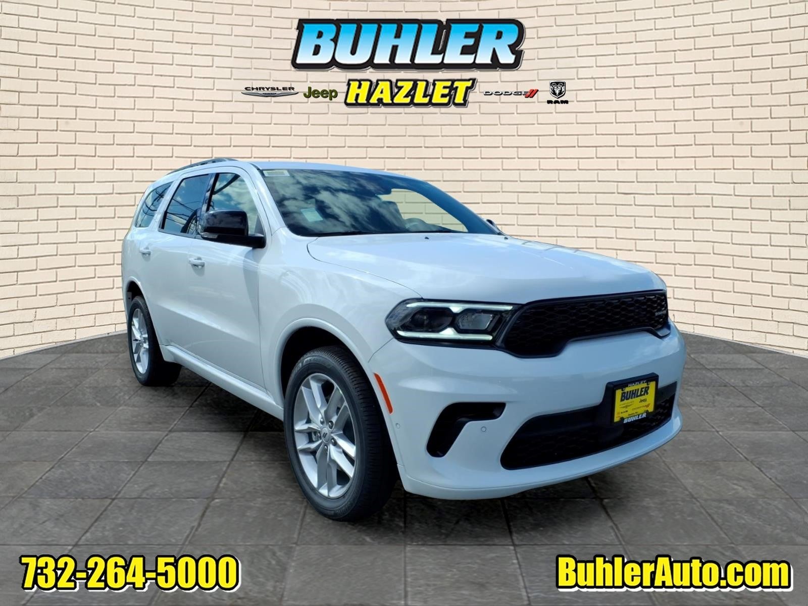 2026 Dodge Durango DURANGO GT PLUS AWD in White Knuckle Clear-Coat Exterior Paint — front three-quarter view
