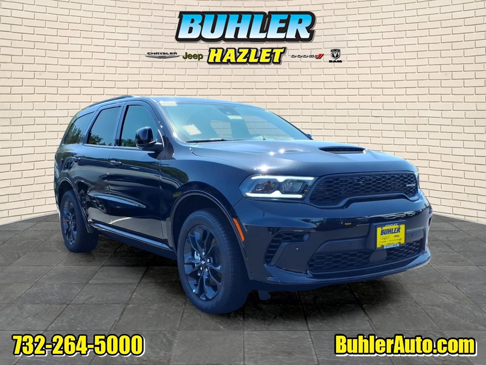 2026 Dodge Durango DURANGO GT PLUS AWD in Diamond Black Clear-Coat Exterior Paint — front three-quarter view