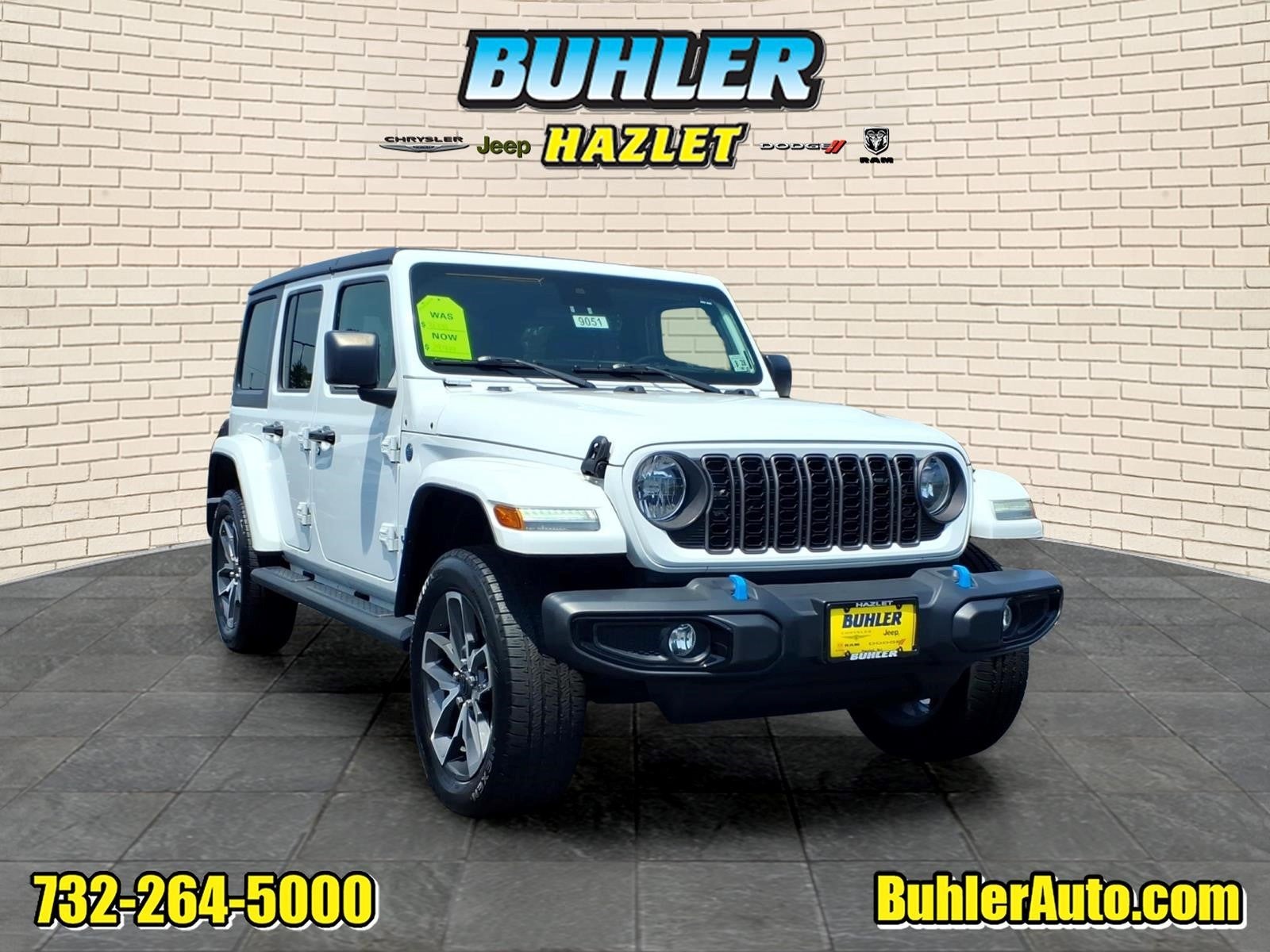 2024 Jeep Wrangler 4xe Sport S 4xe in Bright White Clearcoat — front three-quarter view