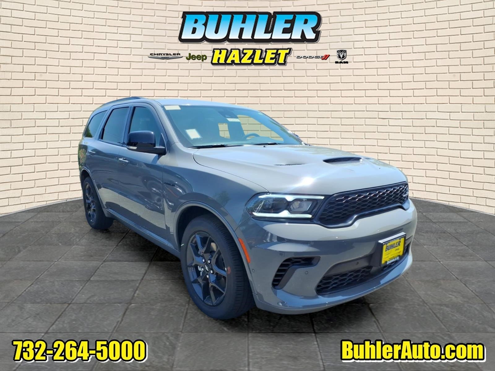 2026 Dodge Durango DURANGO GT PLUS AWD HEMI V8 in Destroyer Gray Clear-Coat Exterior Paint — front three-quarter view
