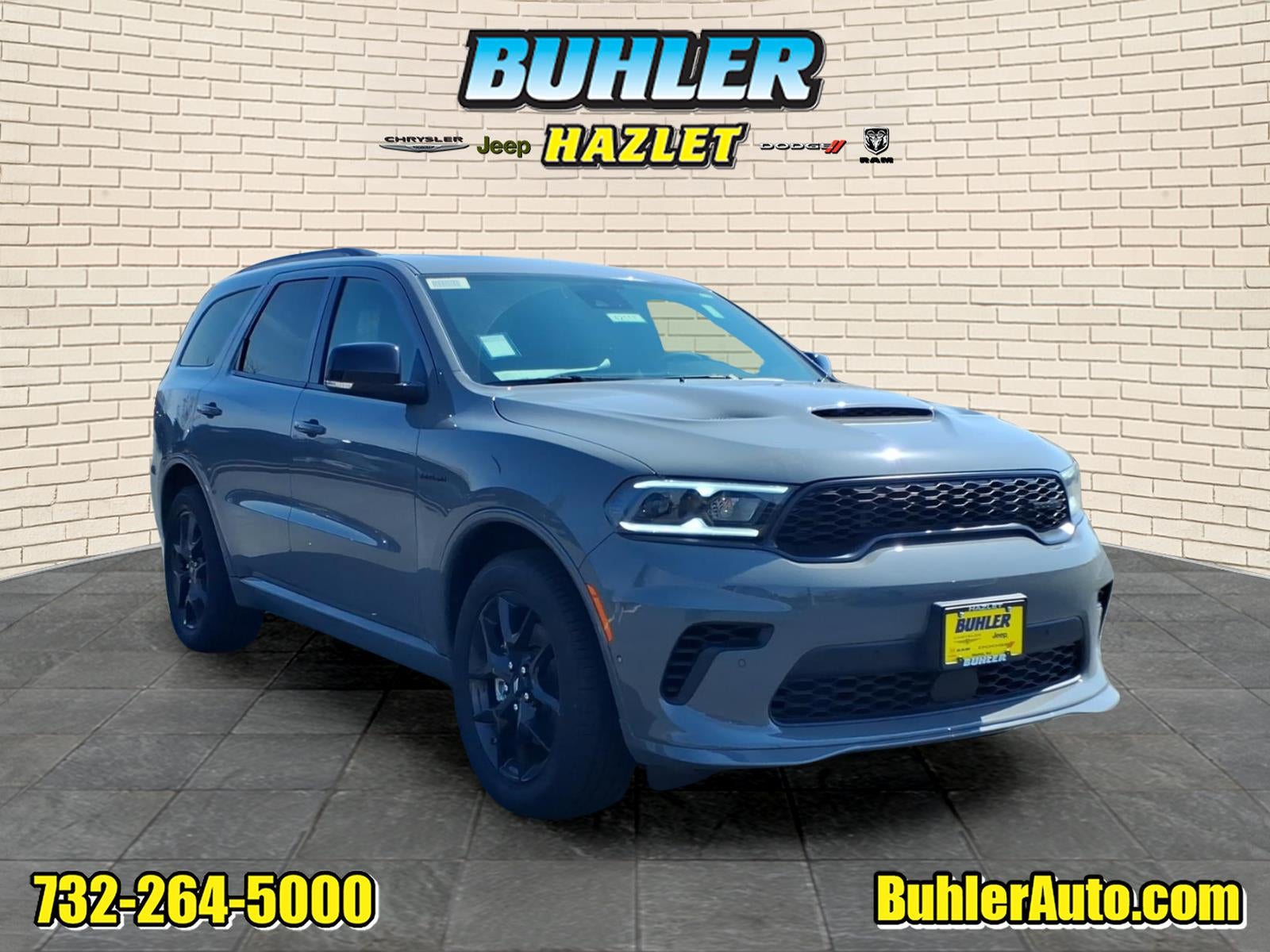 2026 Dodge Durango DURANGO GT PLUS AWD HEMI V8 in Destroyer Gray Clear-Coat Exterior Paint — front three-quarter view