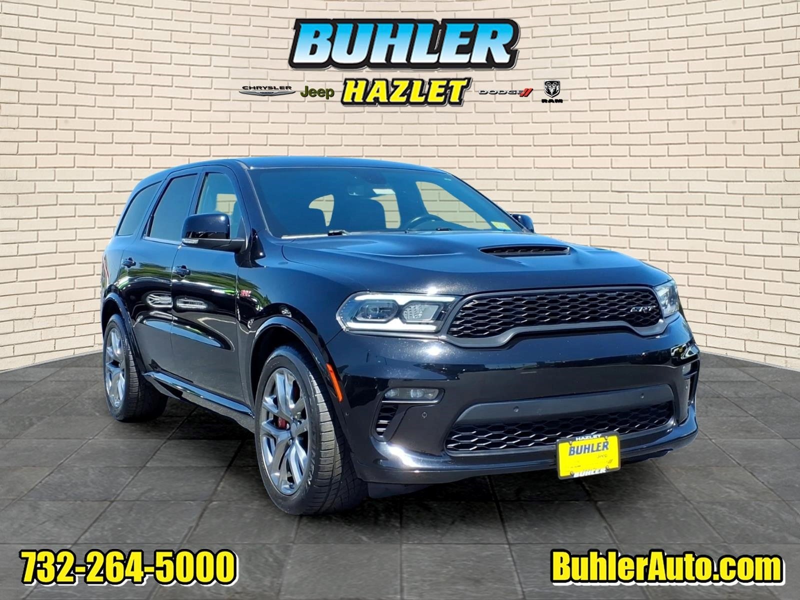 2021 Dodge Durango SRT 392 AWD in Db Black Crystal Clearcoat — front three-quarter view