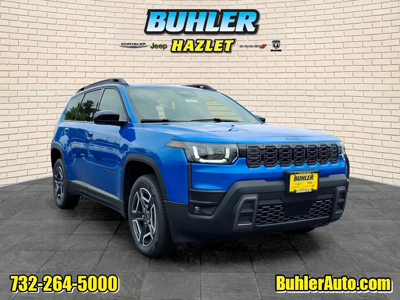2026 Jeep Cherokee CHEROKEE LAREDO 4X4 in Hydro Blue Pearl-Coat Exterior Paint — front three-quarter view