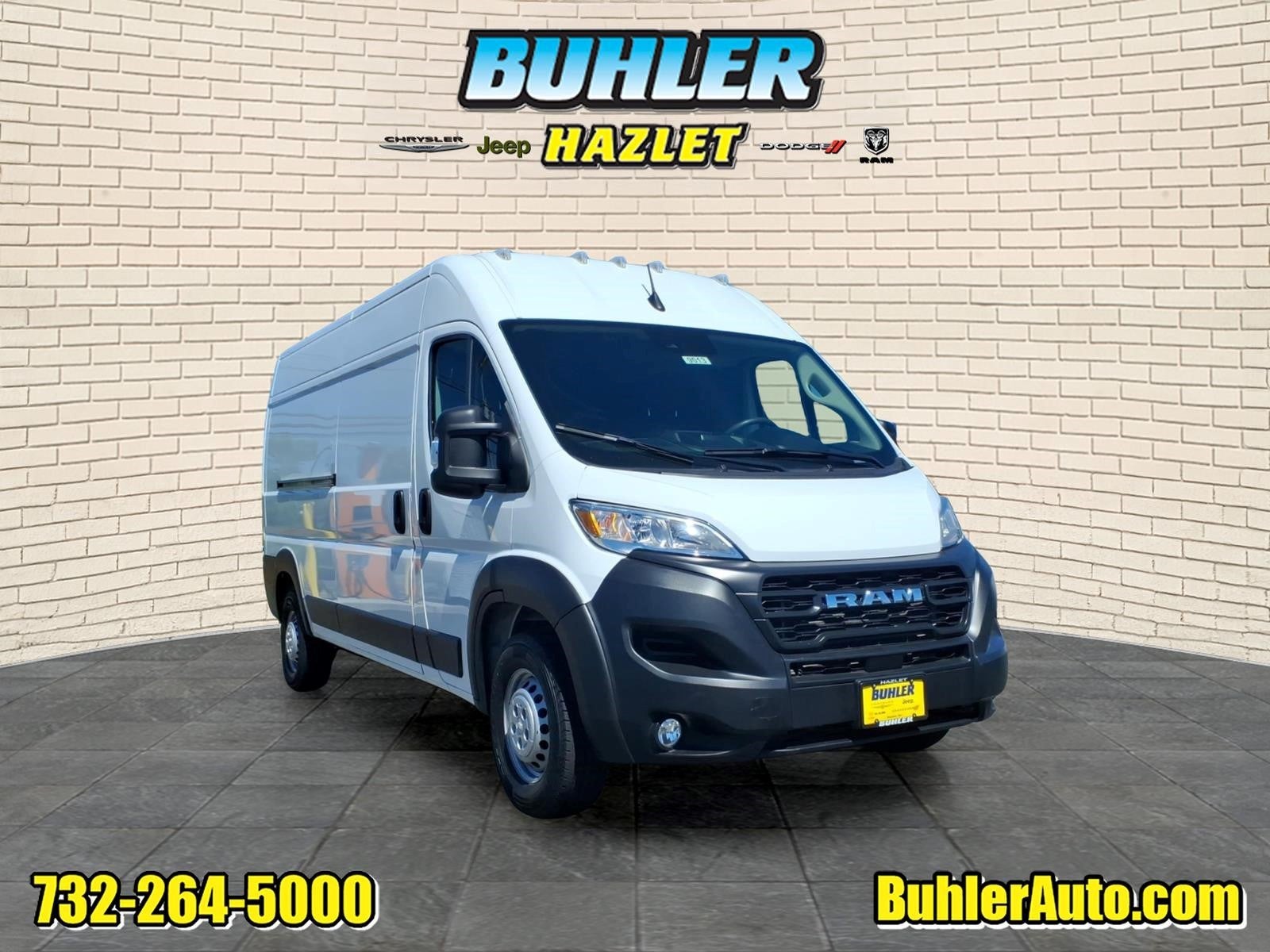 2025 RAM ProMaster 2500 Cargo Van Tradesman High Roof 159' WB w/Pass Seat in Bright White Clearcoat — front three-quarter view