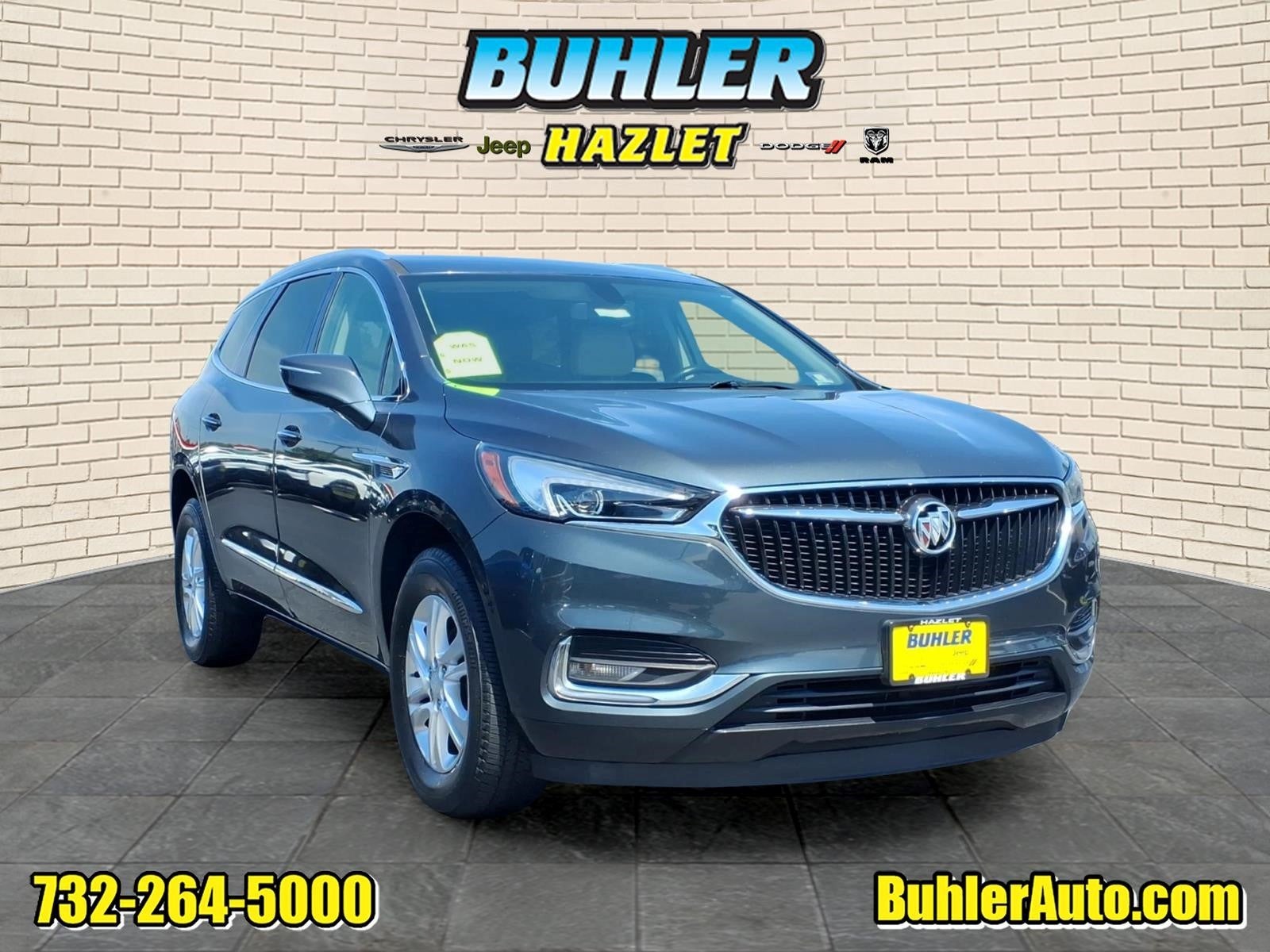 2019 Buick Enclave FWD Essence in Dark Slate Metallic — front three-quarter view